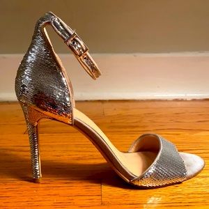 Sequin strappy heels
